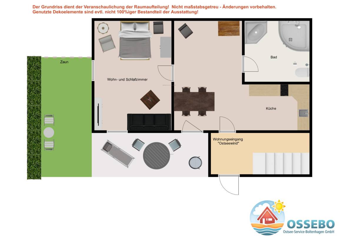 35 m² Ferienwohnung ∙ 1 Schlafzimmer ∙ 2 Gäste – Bild 31