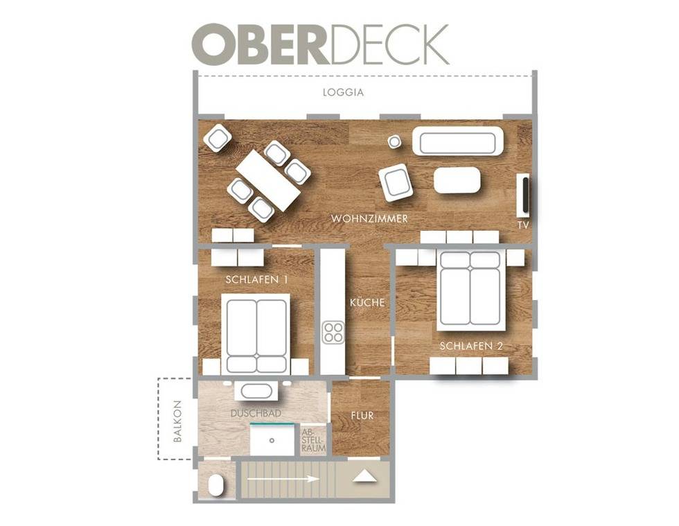 75 m² Ferienwohnung ∙ 2 Schlafzimmer ∙ 4 Gäste – Bild 3