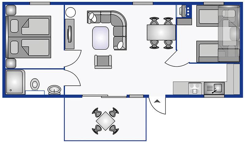 40 m² Ferienhaus ∙ 2 Schlafzimmer ∙ 5 Gäste – Bild 15