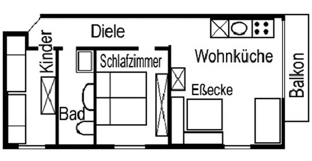 75 m² Ferienwohnung ∙ 2 Schlafzimmer ∙ 3 Gäste – Bild 9