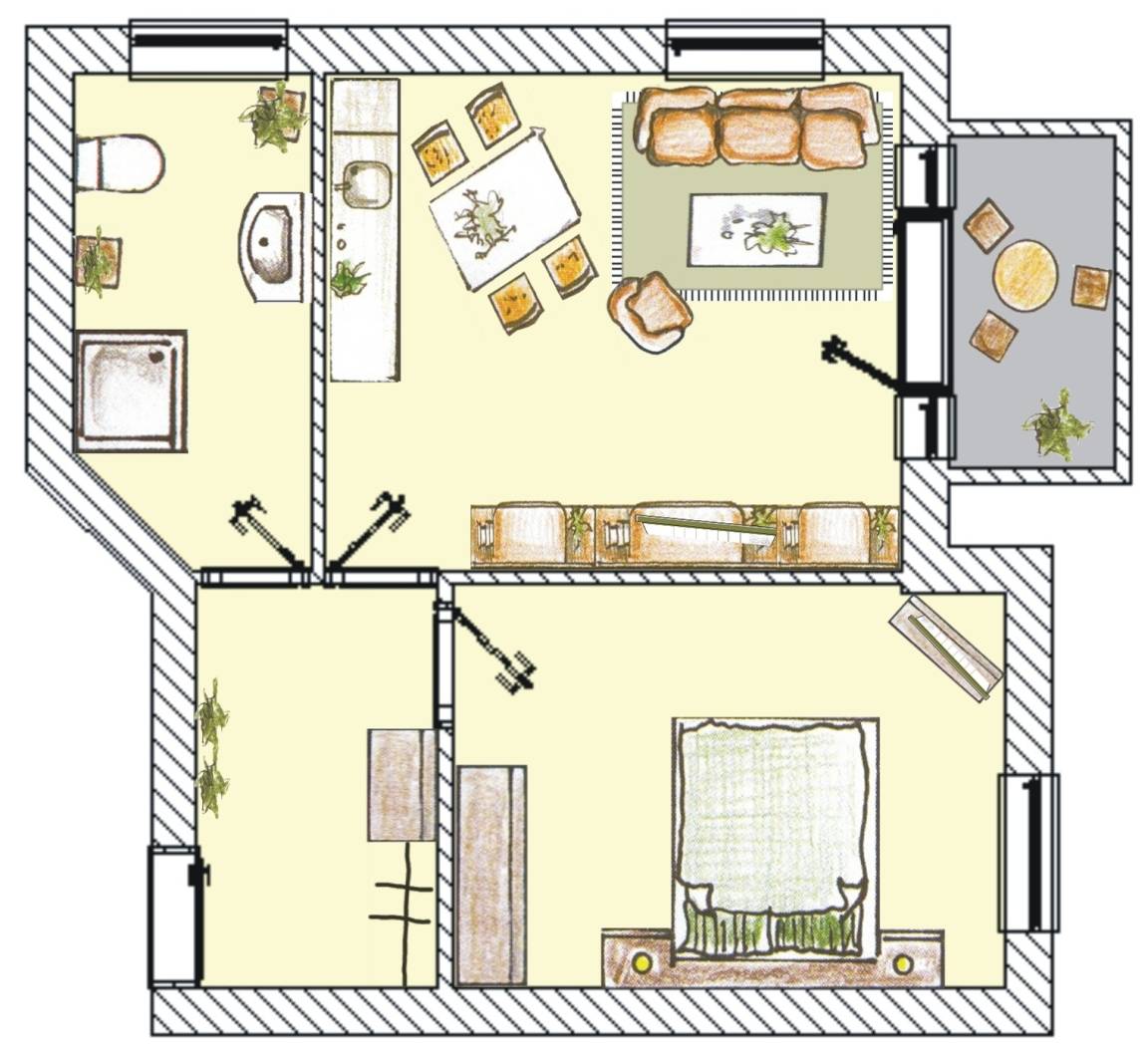 50 m² Ferienwohnung ∙ 1 Schlafzimmer ∙ 4 Gäste – Bild 15
