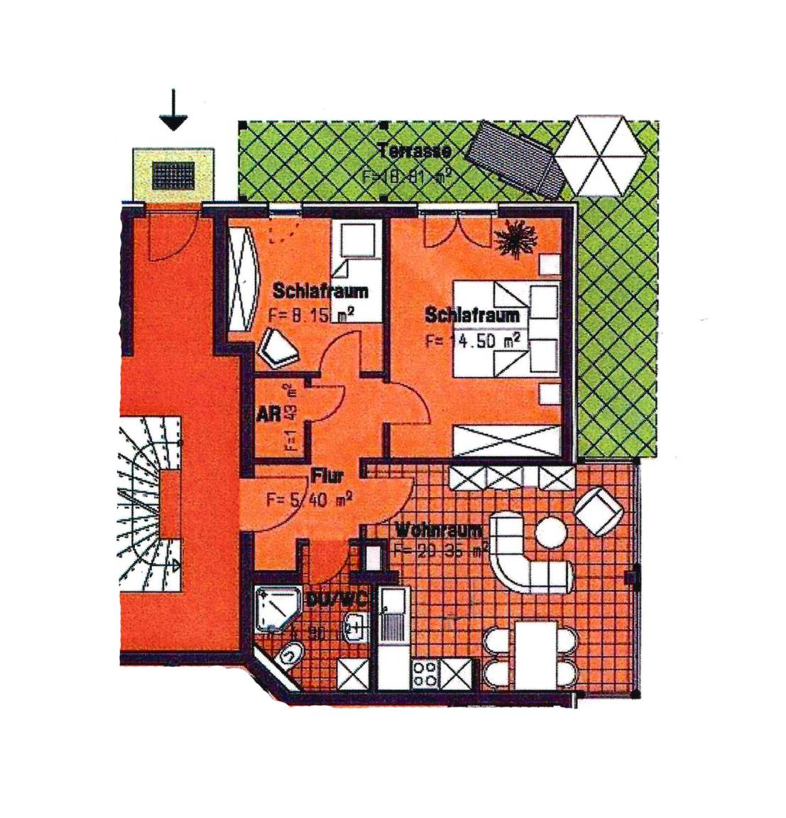 56 m² Ferienwohnung ∙ 2 Schlafzimmer ∙ 5 Gäste – Bild 17