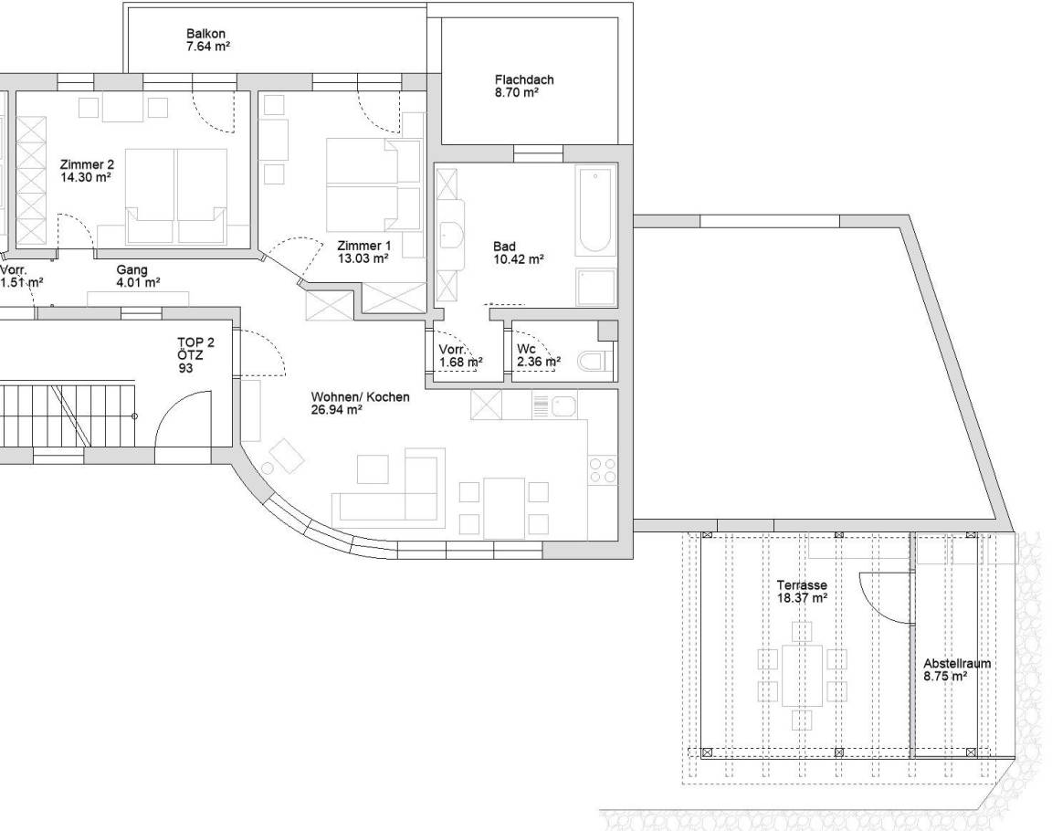 77 M² Appartement ∙ 2 Slaapkamers ∙ 4 Gasten - Oetz