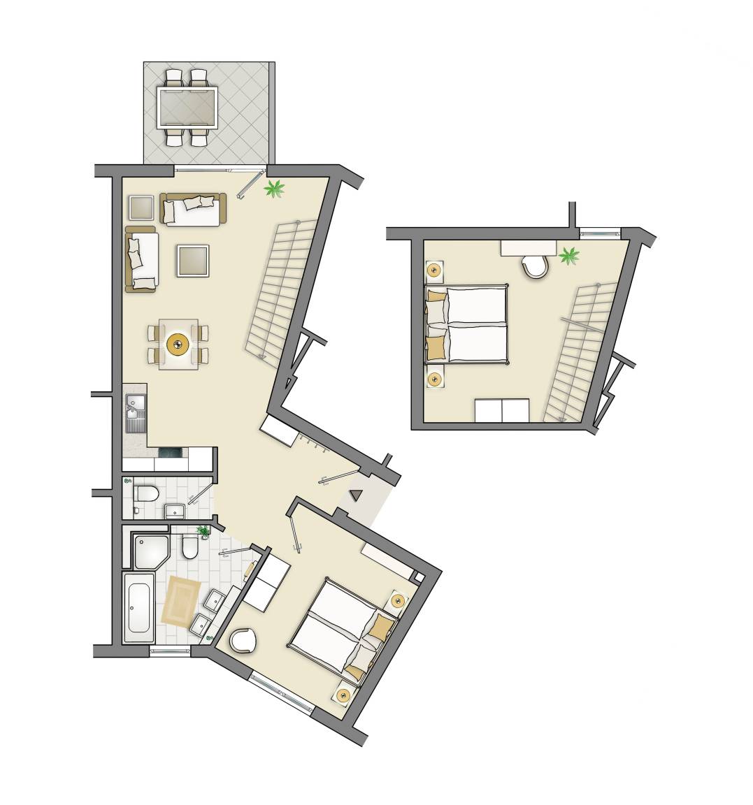 70 m² Ferienwohnung ∙ 2 Schlafzimmer ∙ 4 Gäste – Bild 9