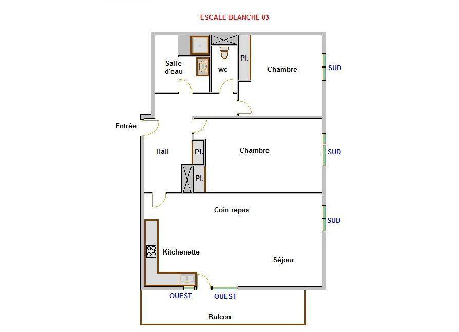 51 m² Ferienwohnung ∙ 2 Schlafzimmer ∙ 5 Gäste – Bild 12