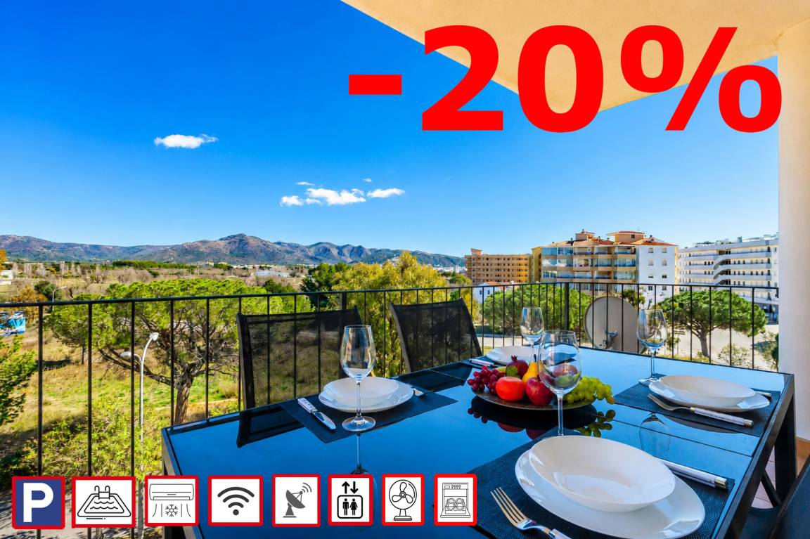 69 M² Ferienwohnung ∙ 2 Schlafzimmer ∙ 6 Gäste - El Port de la Selva