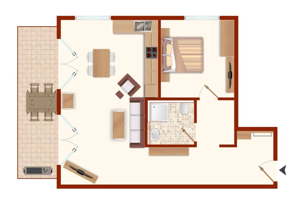 72 m² Ferienwohnung ∙ 1 Schlafzimmer ∙ 4 Gäste – Bild 19
