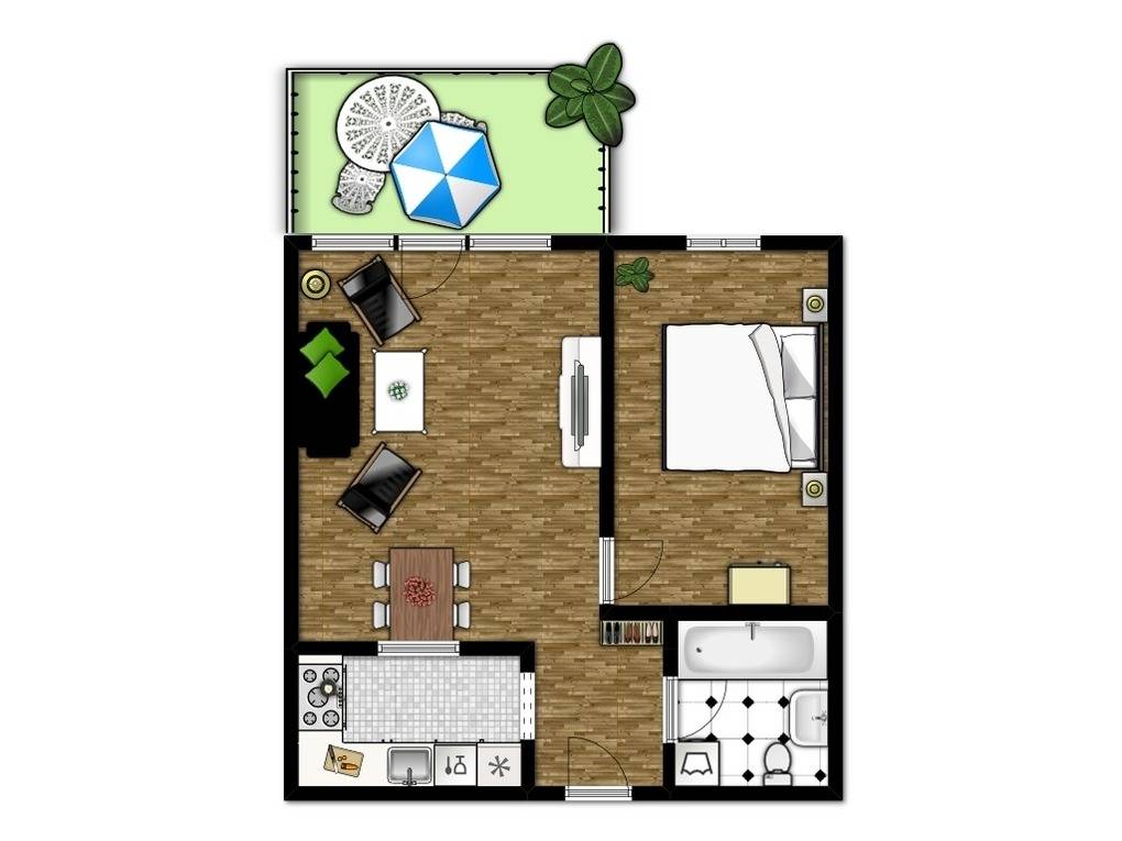 60 m² Ferienwohnung ∙ 1 Schlafzimmer ∙ 4 Gäste – Bild 15