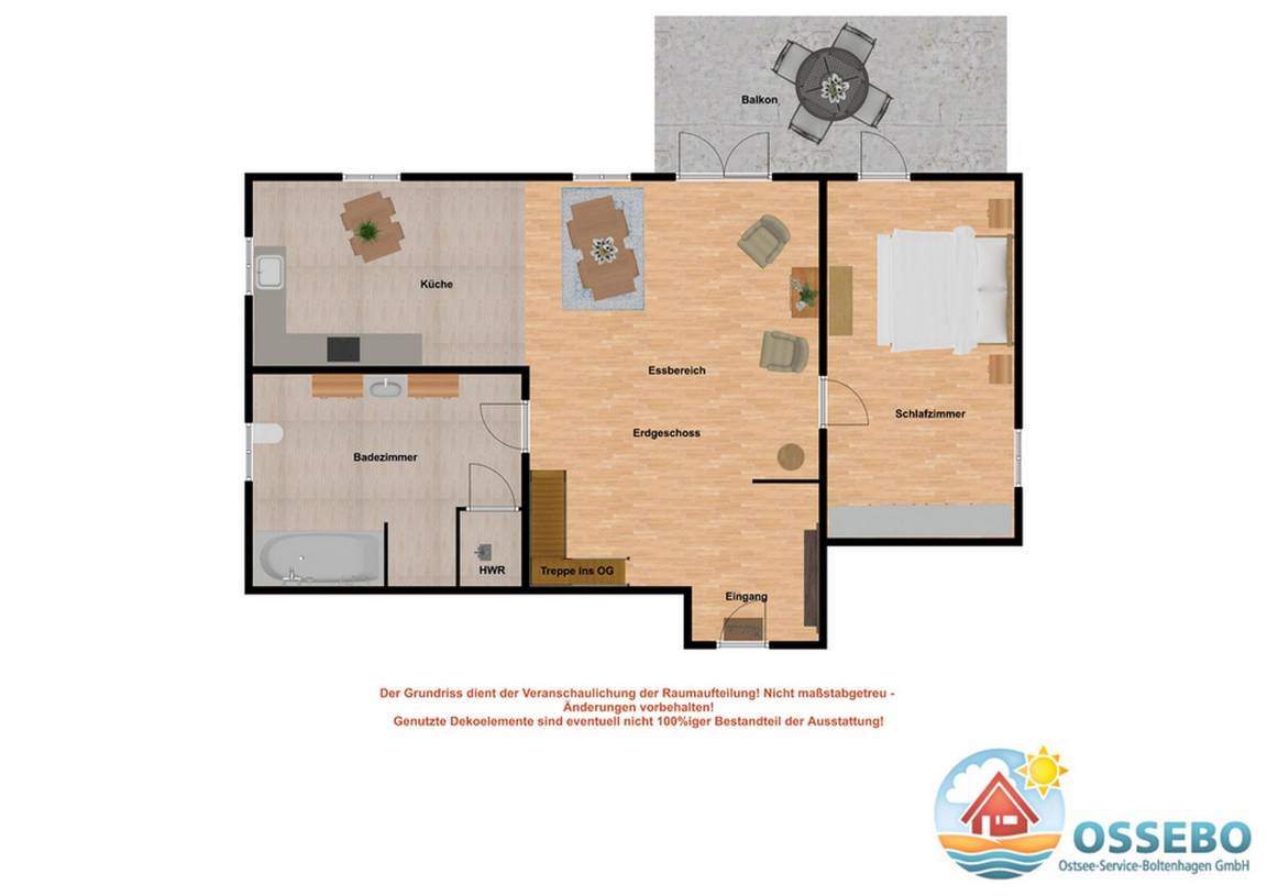 75 m² Ferienwohnung ∙ 1 Schlafzimmer ∙ 4 Gäste – Bild 23