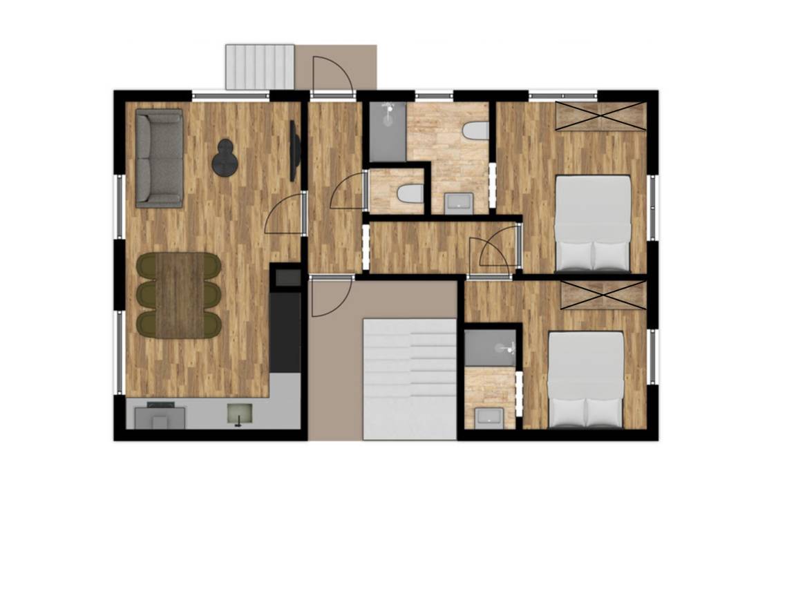 67 M² Ferienwohnung ∙ 2 Schlafzimmer ∙ 6 Gäste - Holzgau