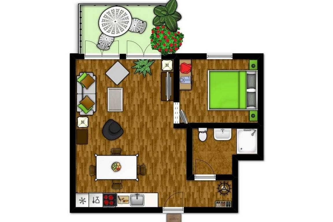 50 m² Ferienwohnung ∙ 1 Schlafzimmer ∙ 3 Gäste – Bild 18