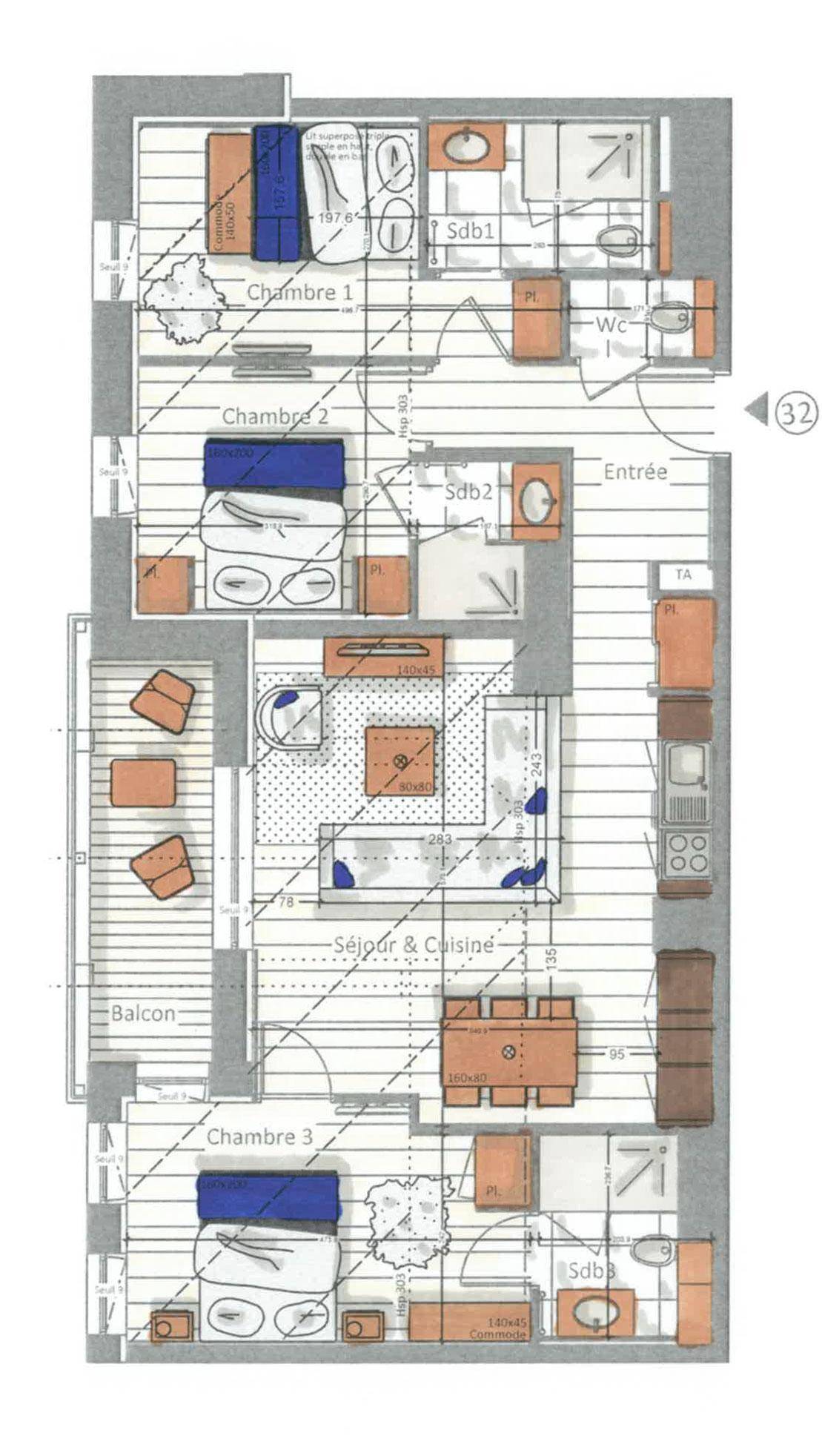85 m² Ferienwohnung ∙ 3 Schlafzimmer ∙ 7 Gäste – Bild 28