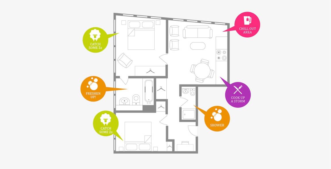 53 M² Appartement ∙ 2 Chambres ∙ 2 Personnes - Chingford