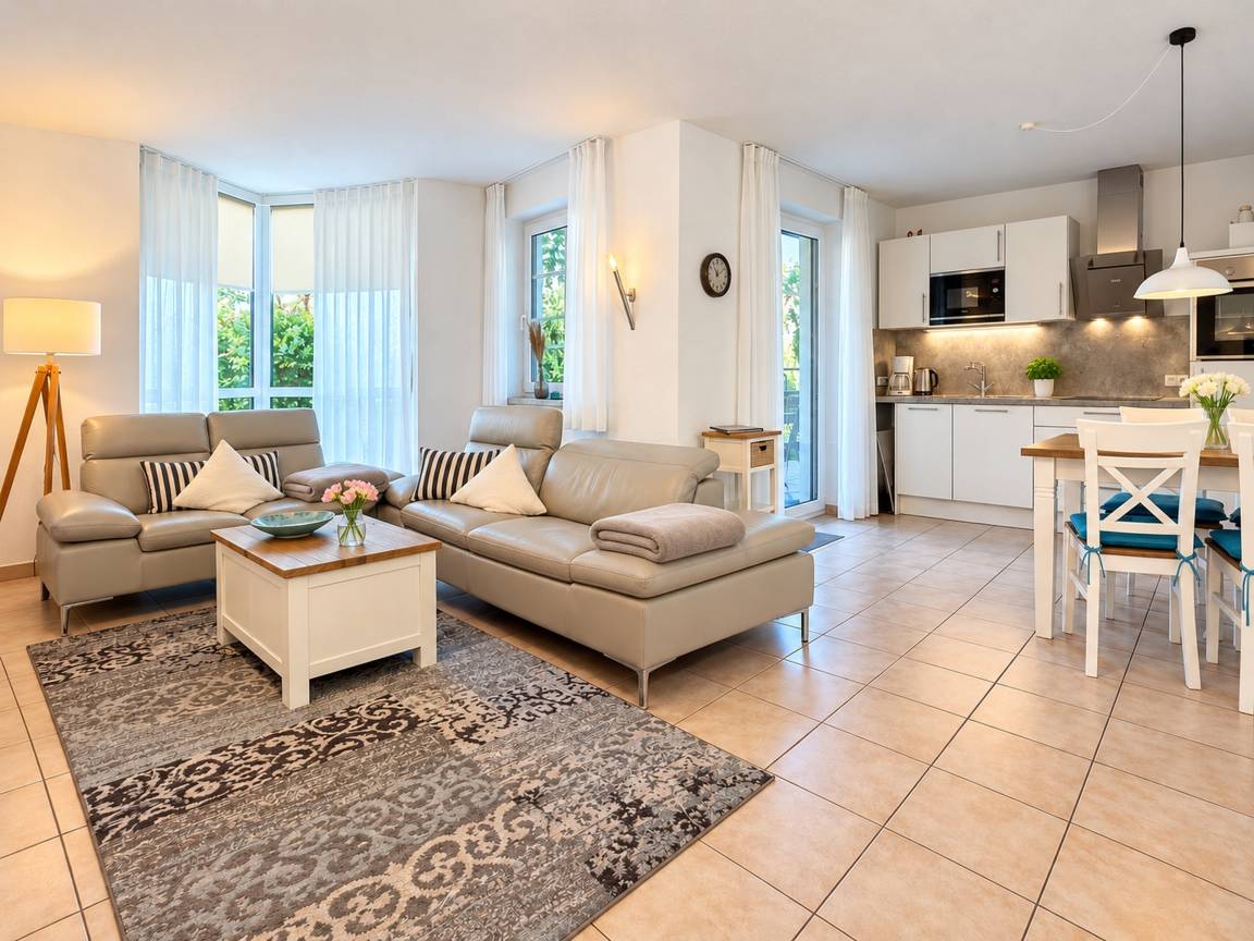 67 m&sup2; Ferienwohnung 2 Schlafzimmer 4 G&auml;ste