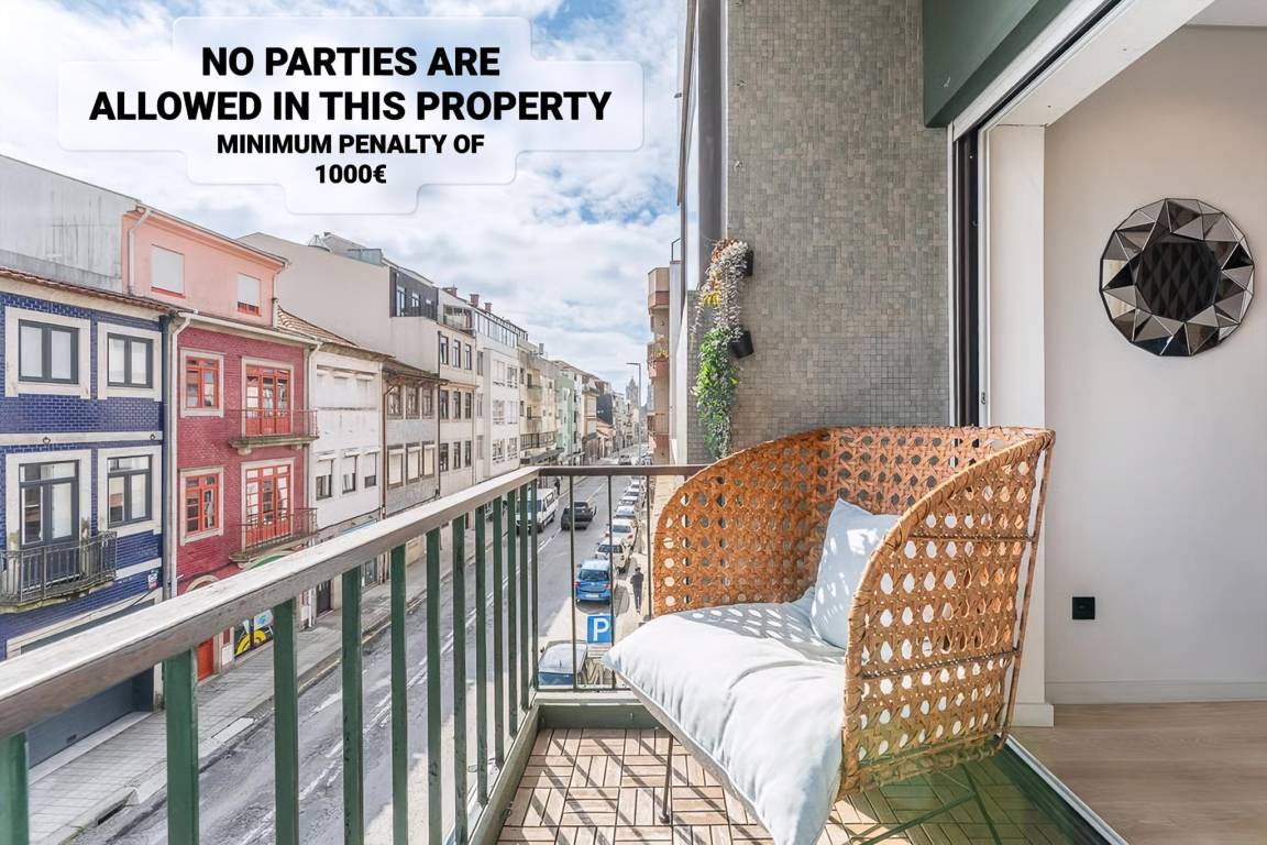 100 M² Apartamento ∙ 3 Habitaciones ∙ 6 Huéspedes - Oporto
