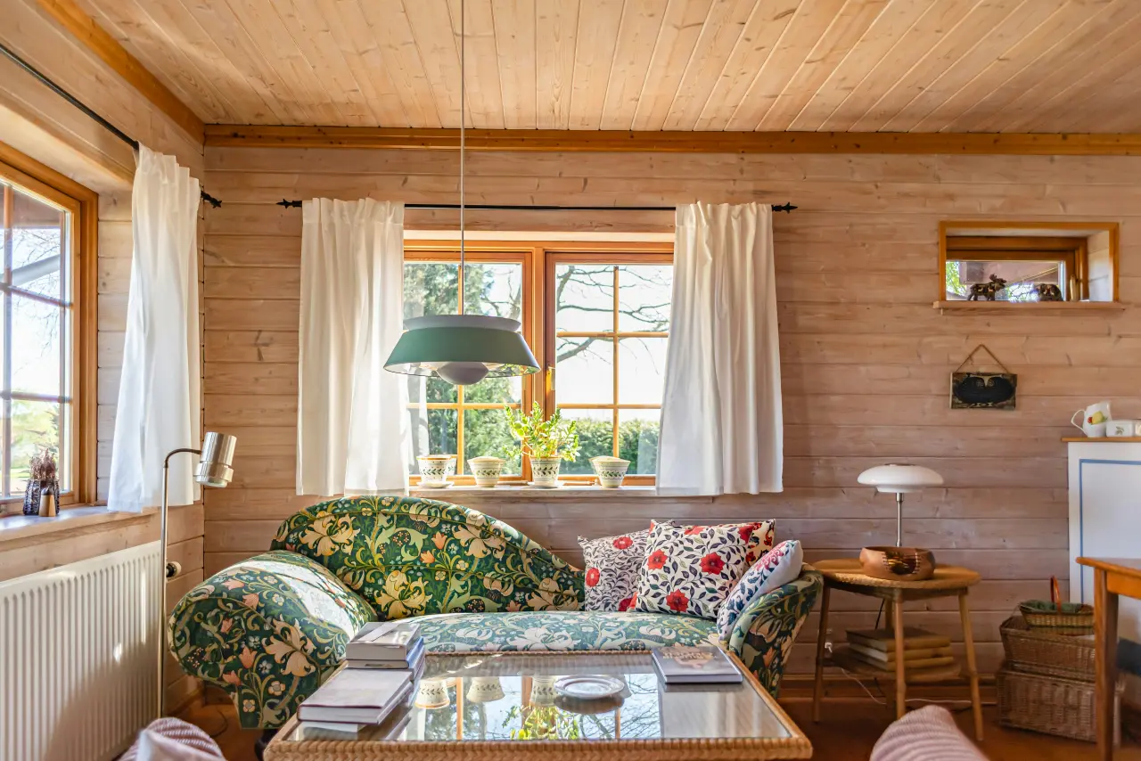 Træhus med udsigt over Svanninge Bakker