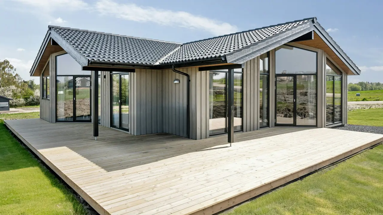 Moderne sommerhus med sauna nær stranden på Møn