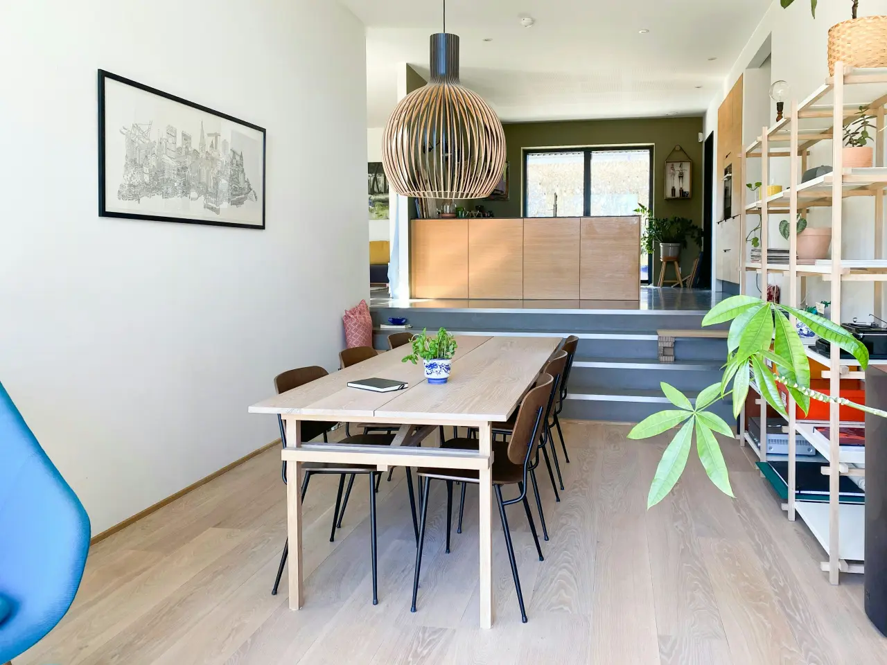 Moderne strandhus ved Skæring Strand