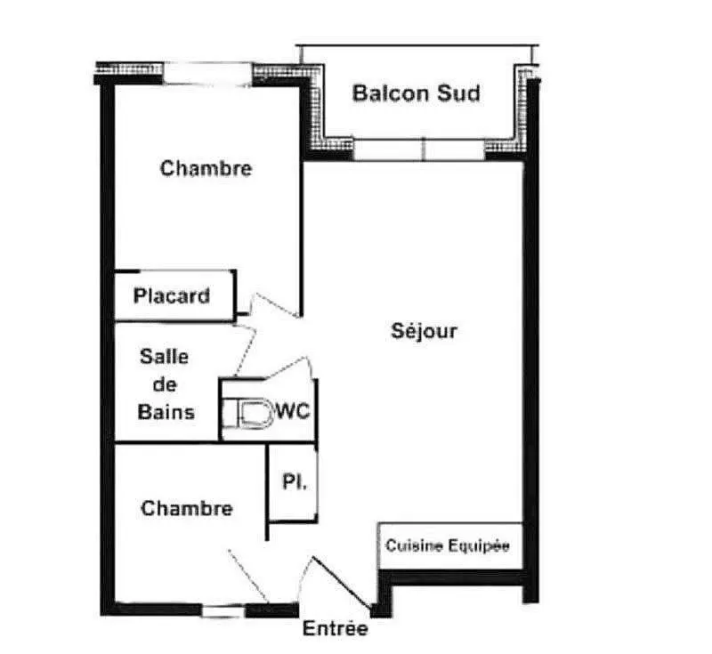 33 m&sup2; Ferienwohnung 2 Schlafzimmer 6 G&auml;ste