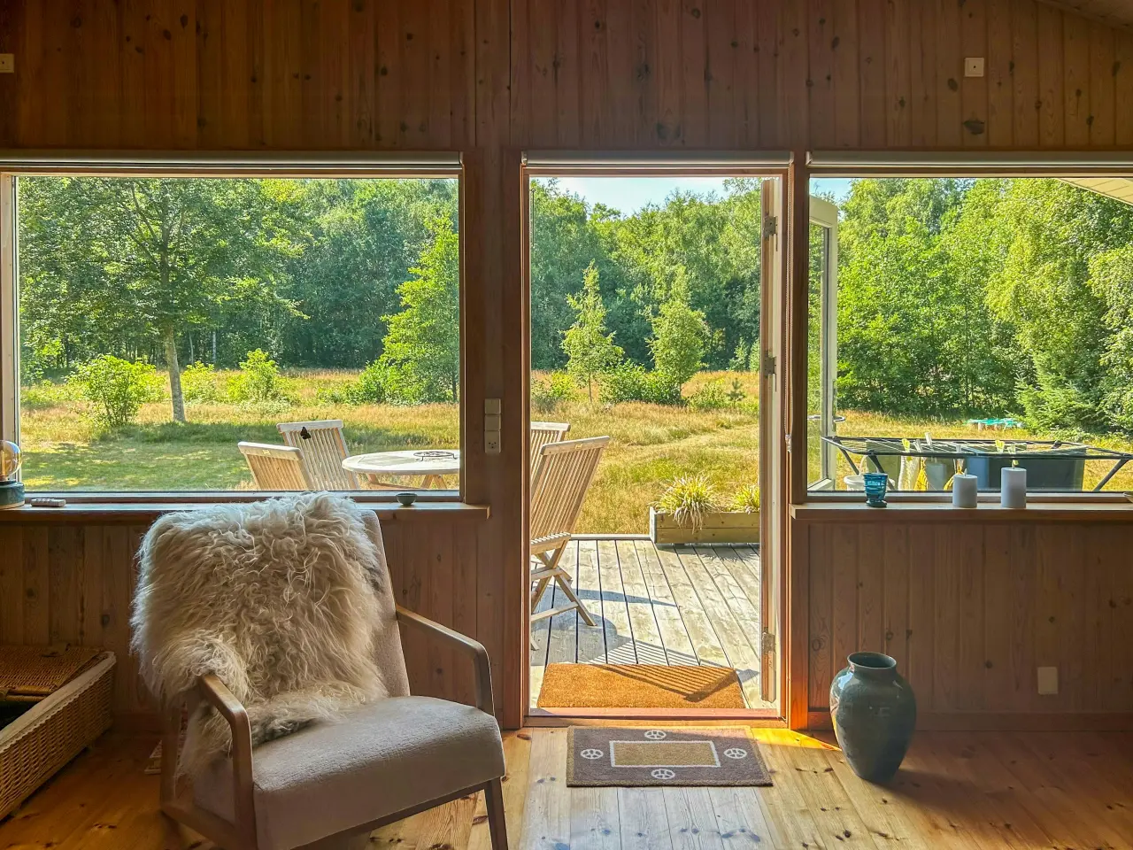 Sommerhus ved Lyngså med bålplads og shelter