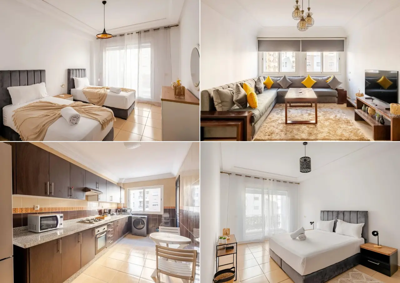 128 M² Appartement ∙ 2 Slaapkamers ∙ 5 Gasten - Tanger