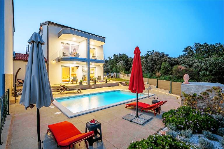 Ferienhaus in Šegotići, Krnica f&uuml;r max. 8 Personen, 