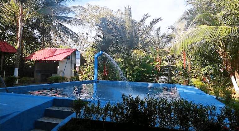Lodge with yard & pool in Bahía Ballena