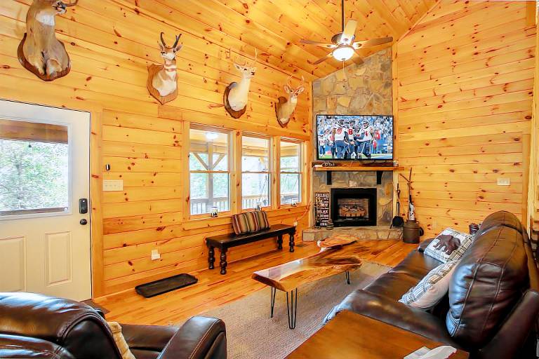 Cabin with BBQ & hot tub | Mountain view — photo 4