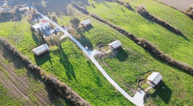 Tent with yard, terrace & private pool in Rosignano Marittimo