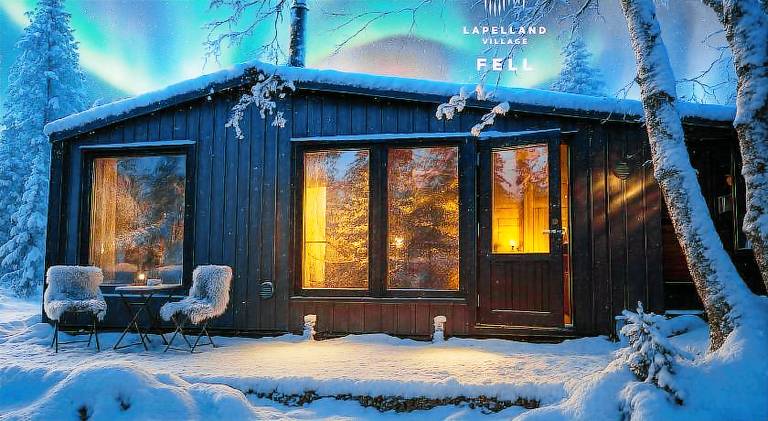 Lapland Landscape XXL Cabin with Nature View, Sauna, Fireplace & Kitchen, Sodankyla, Luosto, Fell Vi in Sodankyla