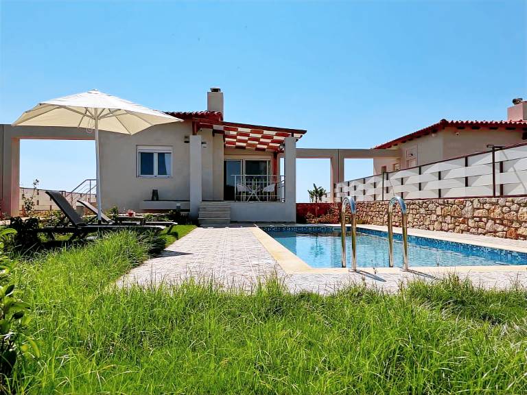 Vacation home with private pool, yard & terrace | Mountain view in Rethymno