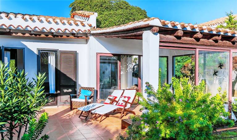 Villa with barbeque, terrace & yard | Garden view in Muravera