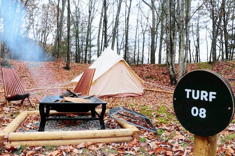 Romantic Bell Tent Surrounded by Nature in Pennsylvania