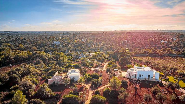 Villa with yard, private pool & grill | Pool view in Ostuni
