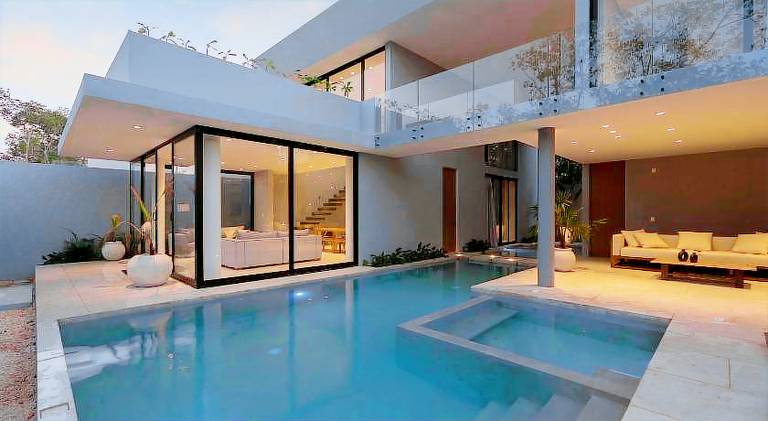 Vacation home with terrace & private pool in Tulum