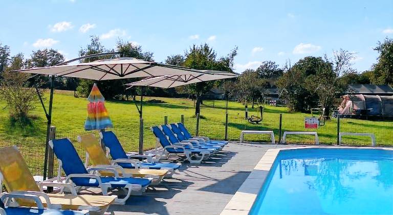 Tent with terrace, yard & pool — photo 2