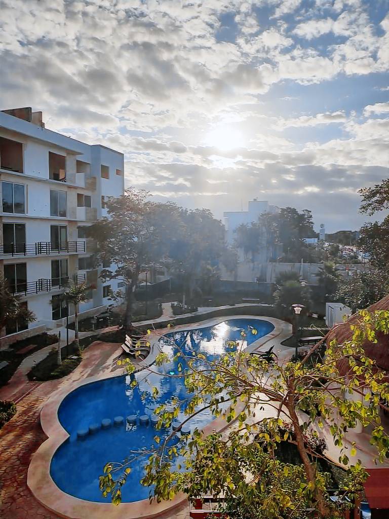 Apartment with barbeque, terrace & pool | Pool view — photo 4