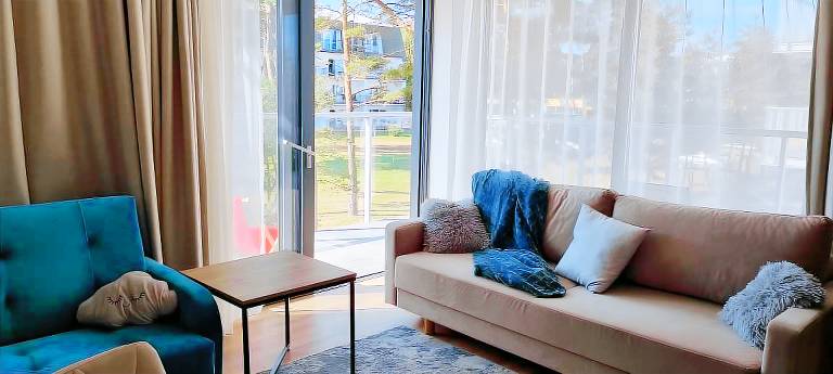 Holiday apartment with patio in Mielno
