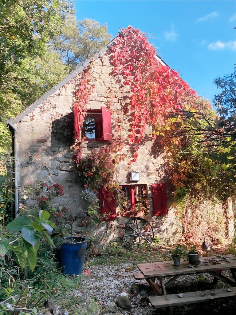House with terrace, fast internet & yard | Garden view in Pontivy
