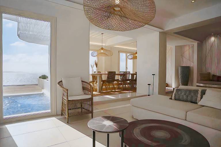 Villa with garden, BBQ & pool | Sea view — photo 5