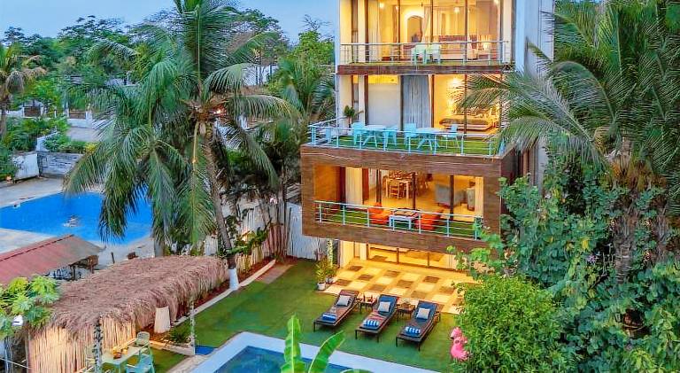 Ekostay Gold- Salt Water Villa I Sea View I 200 meters from Beach in Calangute