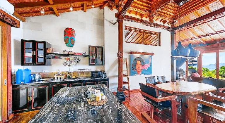 Located on a hill with astounding panoramic mountain and sea views ! in El Nido