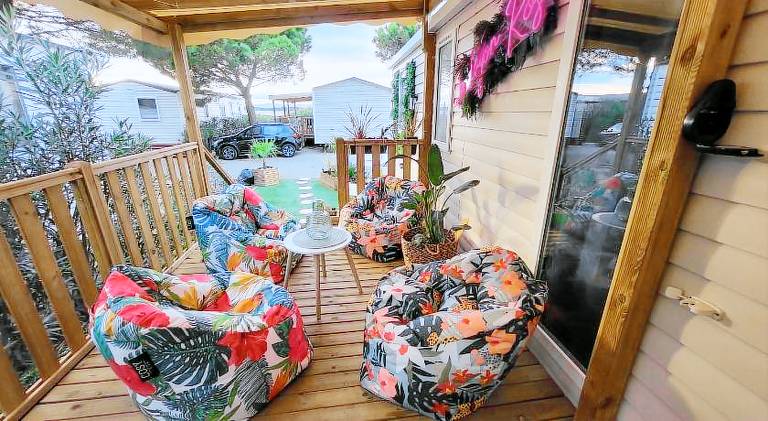 Le Lagon Rose nice bungalow Camping SIBLU le Mar Estang Canet-en-Roussillon, 2 rooms, 2 bathrooms, 2 — photo 5