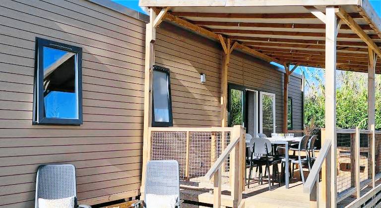 L'Eden Mobil Home 6 Personnes - Plage a 200m - Parc Aquatique - Camping 5 etoiles Les Dunes in Torreilles