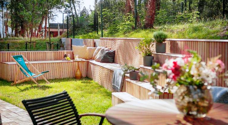 Wonderful serviced apartment with patio, barbeque & yard | Next to the beach | Pets are welcome in Jastarnia