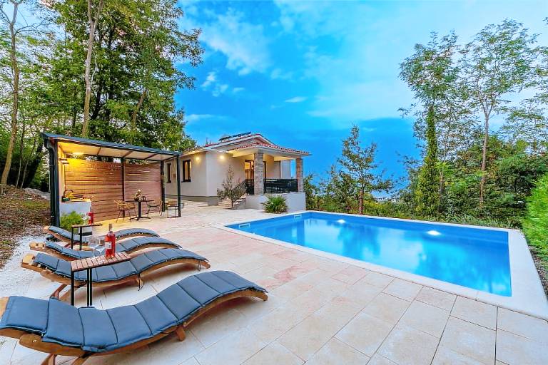 Ferienhaus mit Pool in Kukurini, Istrien für max. 6 Personen