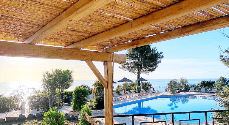 Villa with private pool, yard & patio in Sartene