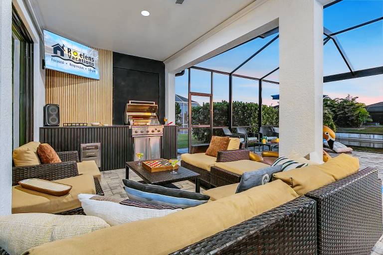 Vacation home with sauna, private pool & grill in Cape Coral, FL