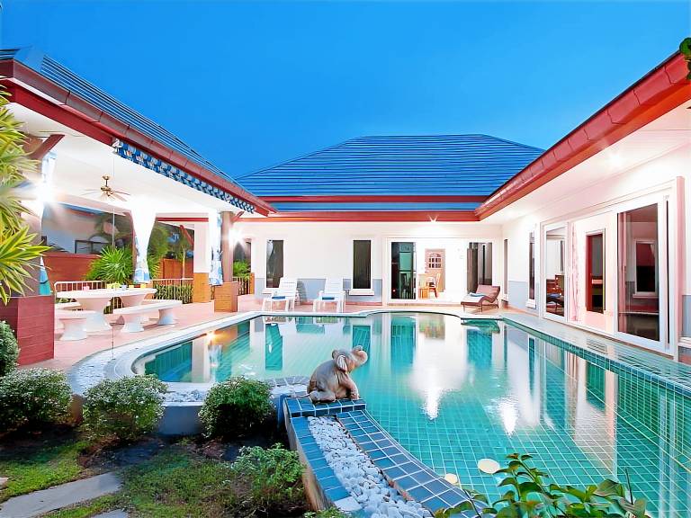 Villa with patio, yard & grill | Suitable for remote work in Chonburi