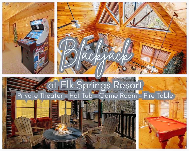 Blackjack: Theater, Gameroom, Hot Tub, Firepit — photo 2
